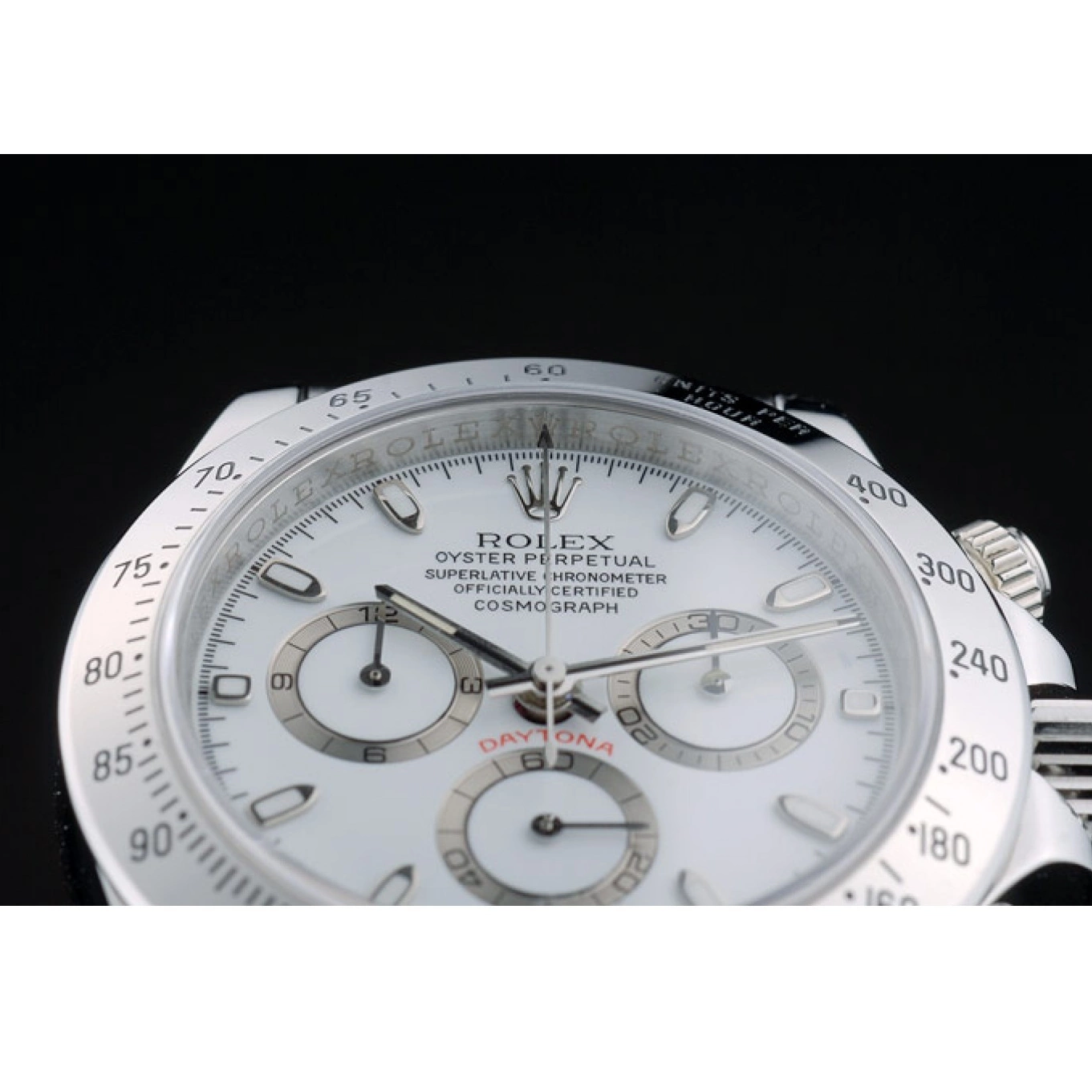 Rolex copies cheap 80297 Daytona Stainless Dial Steel Rolex Bracelet White Swiss 0610